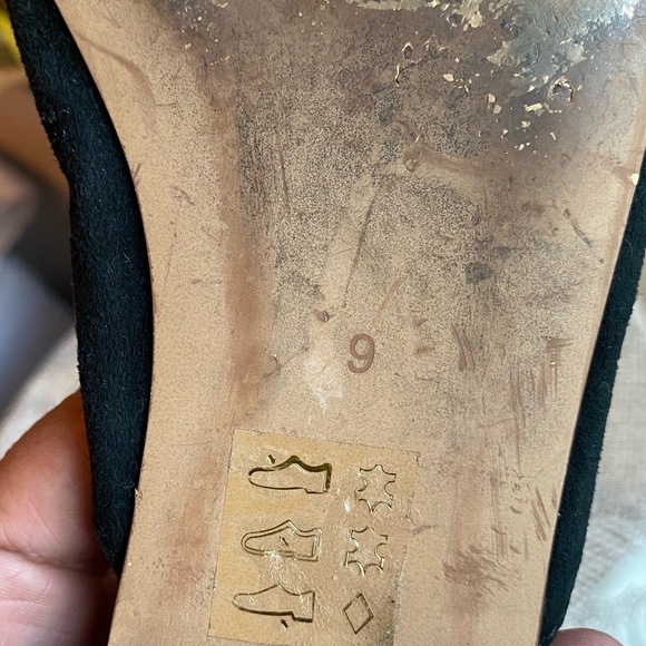 Madewell Remi Black Suede Leather Flats Mules Size 9 - Picture 8 of 12